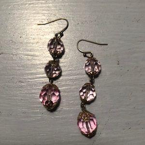 Pink/Gold Earrings